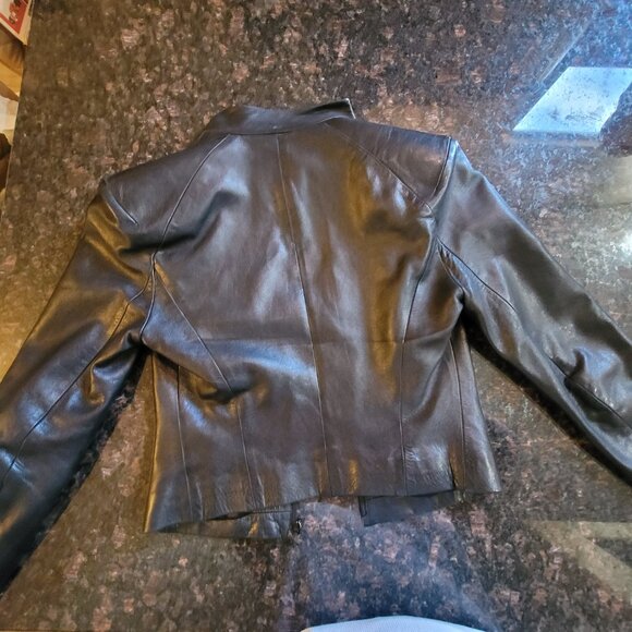 Vintage 2000s Plein Sud Black Leather Jacket by Faycal Amor - Luxe Cropp… - Picture 6 of 15
